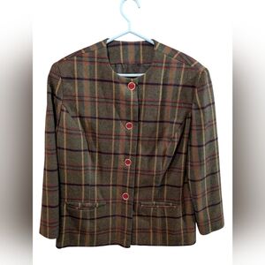 Vintage Plaid Women's Jacket